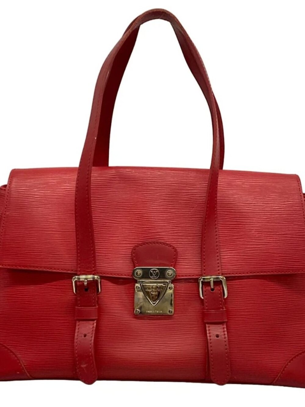 LOUIS VUITTON Segur MM M5886E Rouge Epi AR0046 Handbag Leather